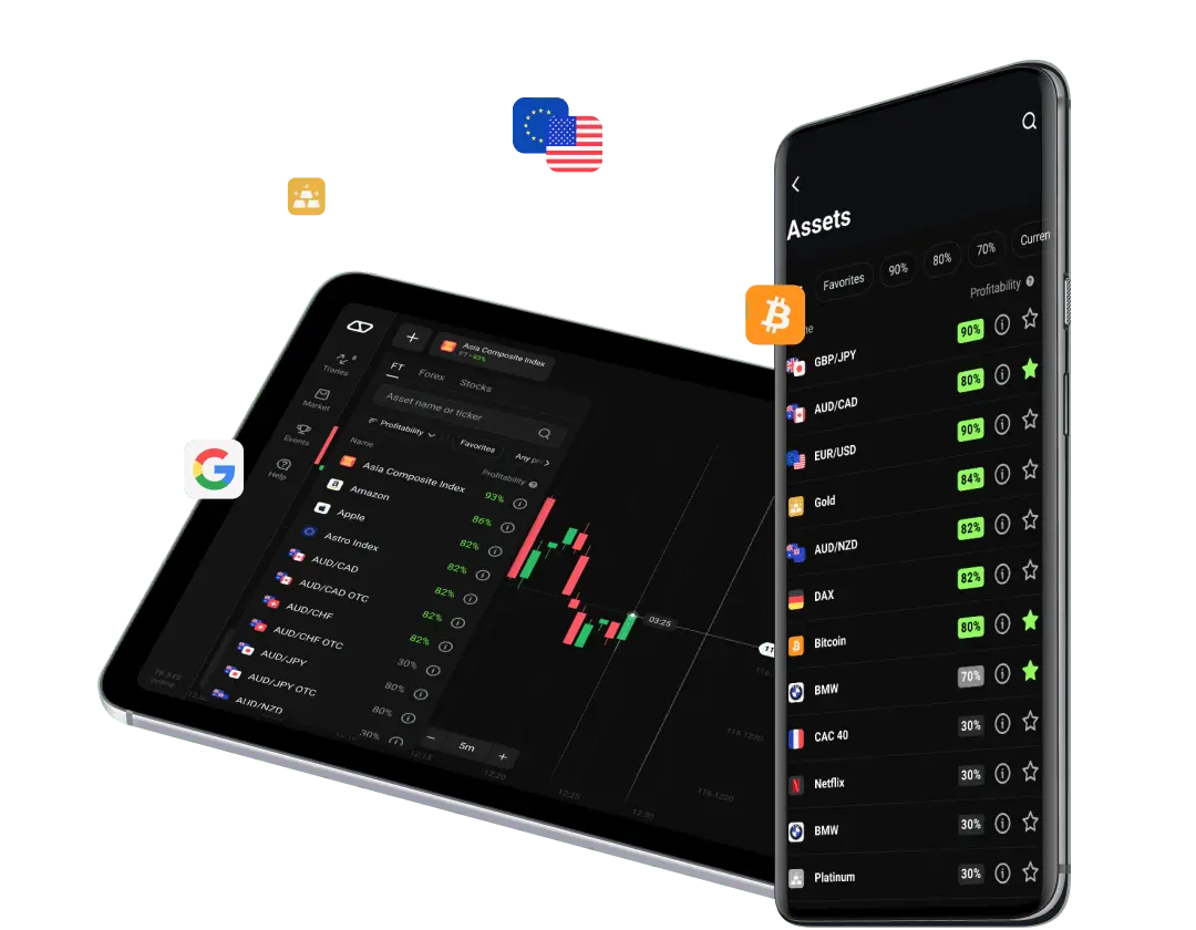 Olymptrade Android app.